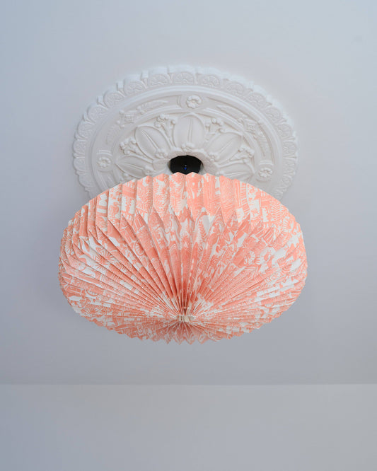 Origami Paper Lightshade Saucer 'Indian Toile'