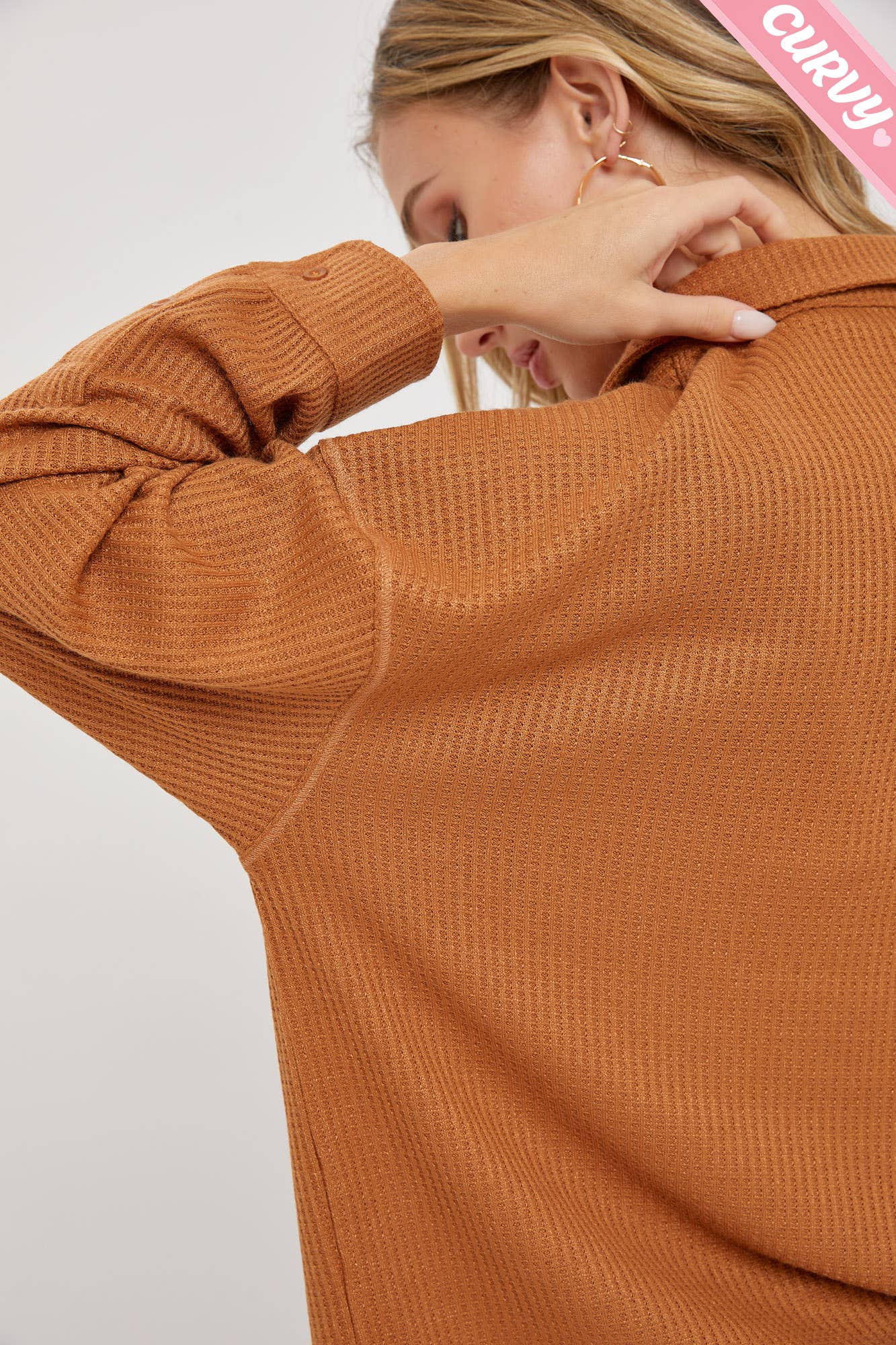 Brown Oversized Button Down Shirt