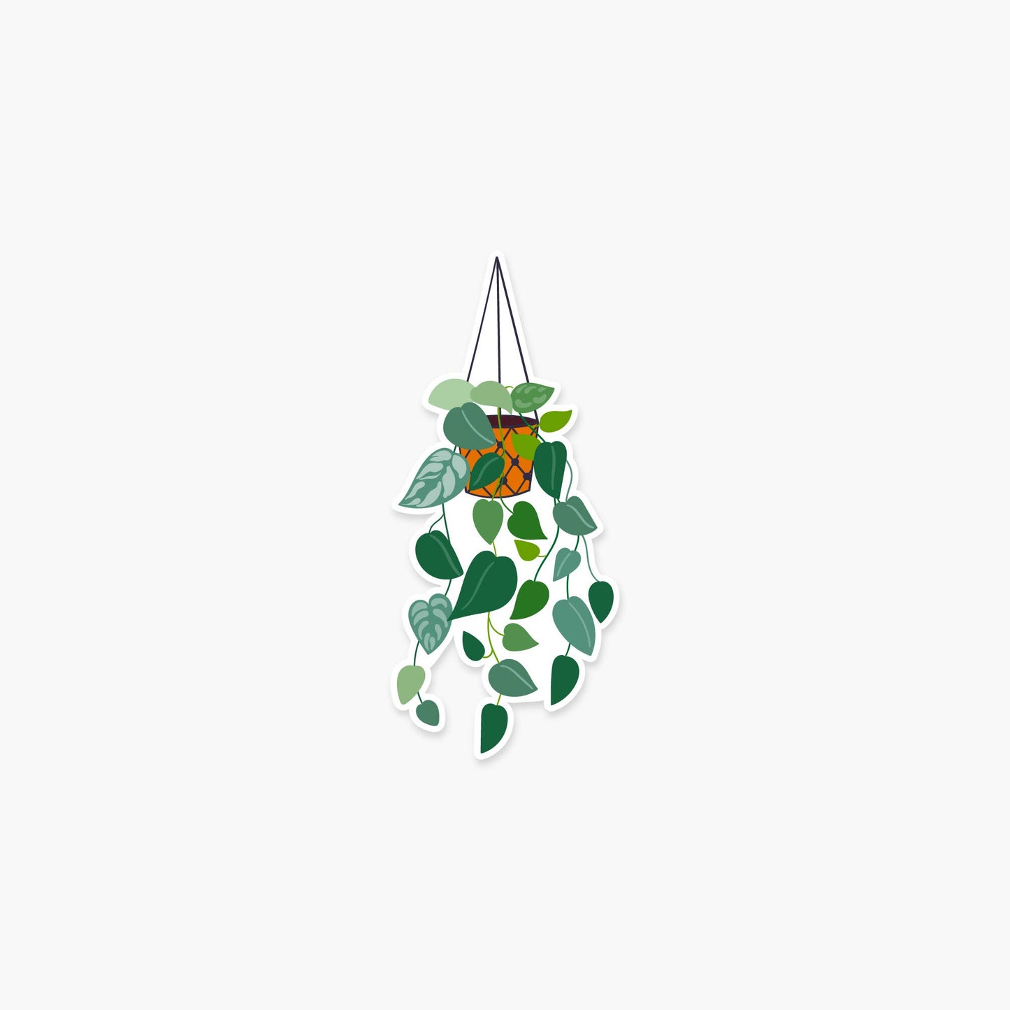 Hanging Pothos Plant 1.5 x 3.5 in - Plant Sticker