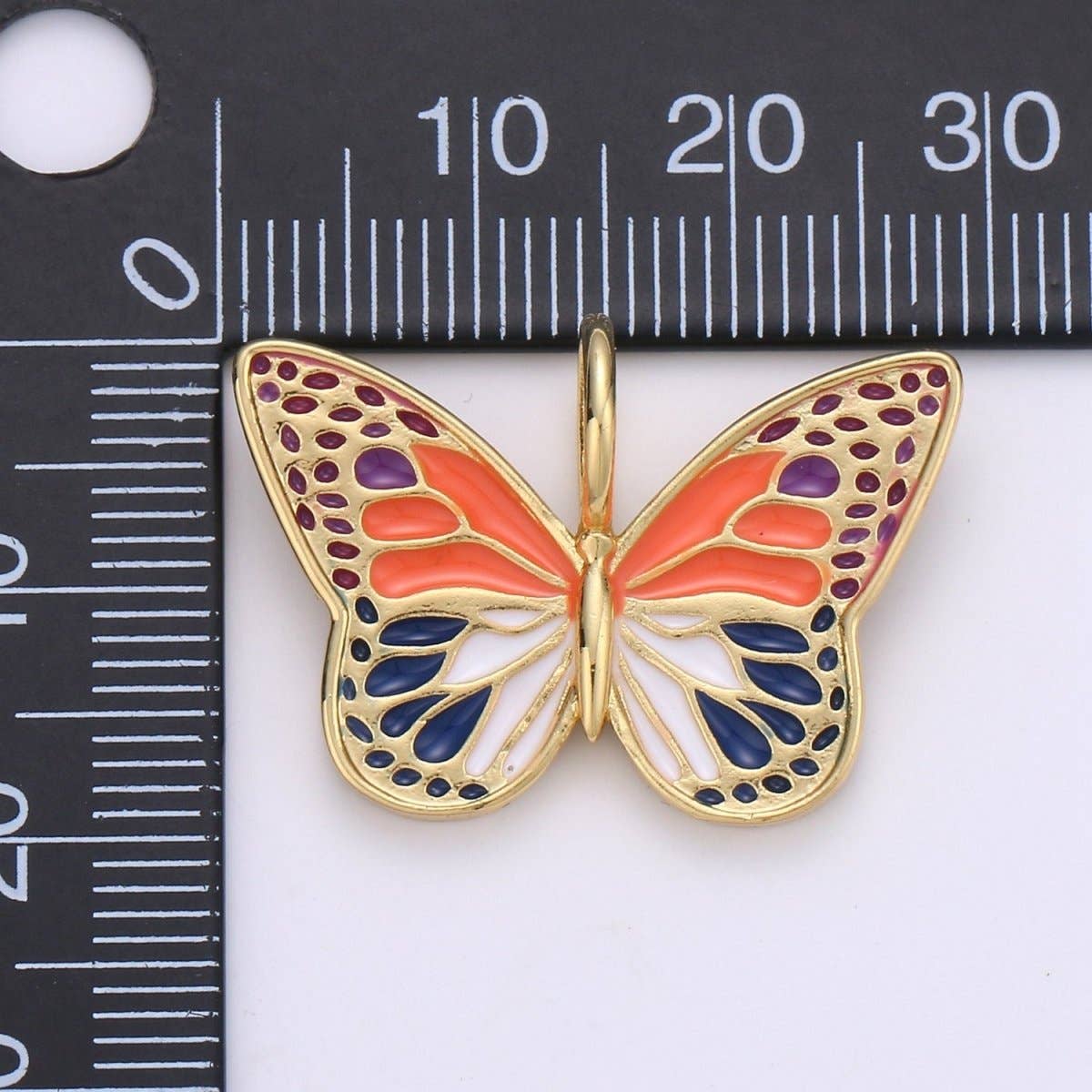 Enamel Monarch Butterfly Gold Filled Butterfly Pendant Dream Animal Lover Necklace Pendant Charm Designer Colorful Jewelry Making, D-630 D-631, D-632