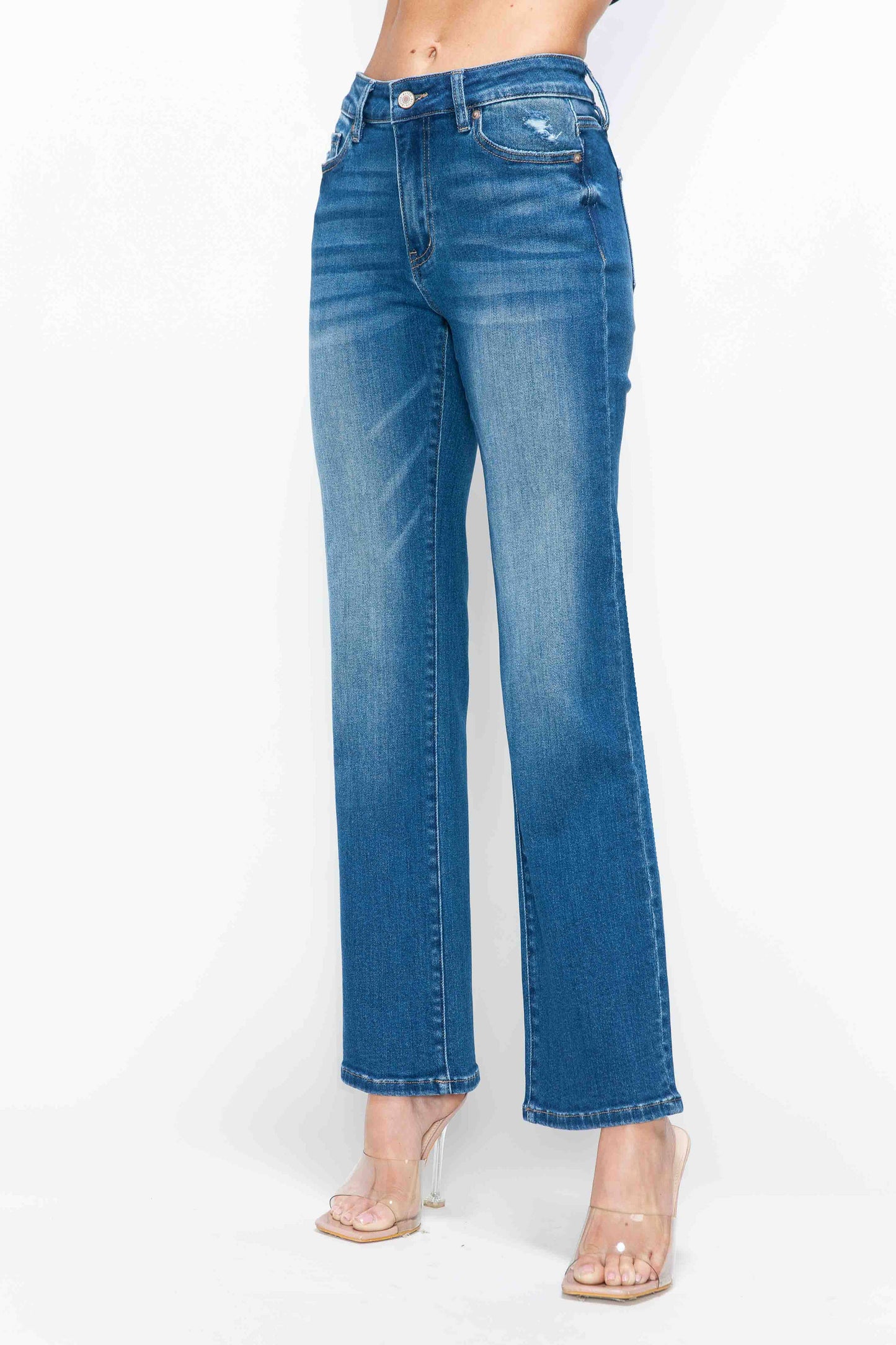 High Rise Straight Leg Jean