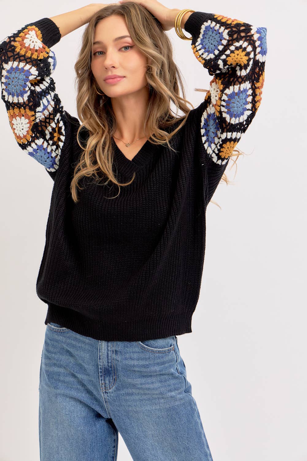 Crotchet Patchwork Sweater